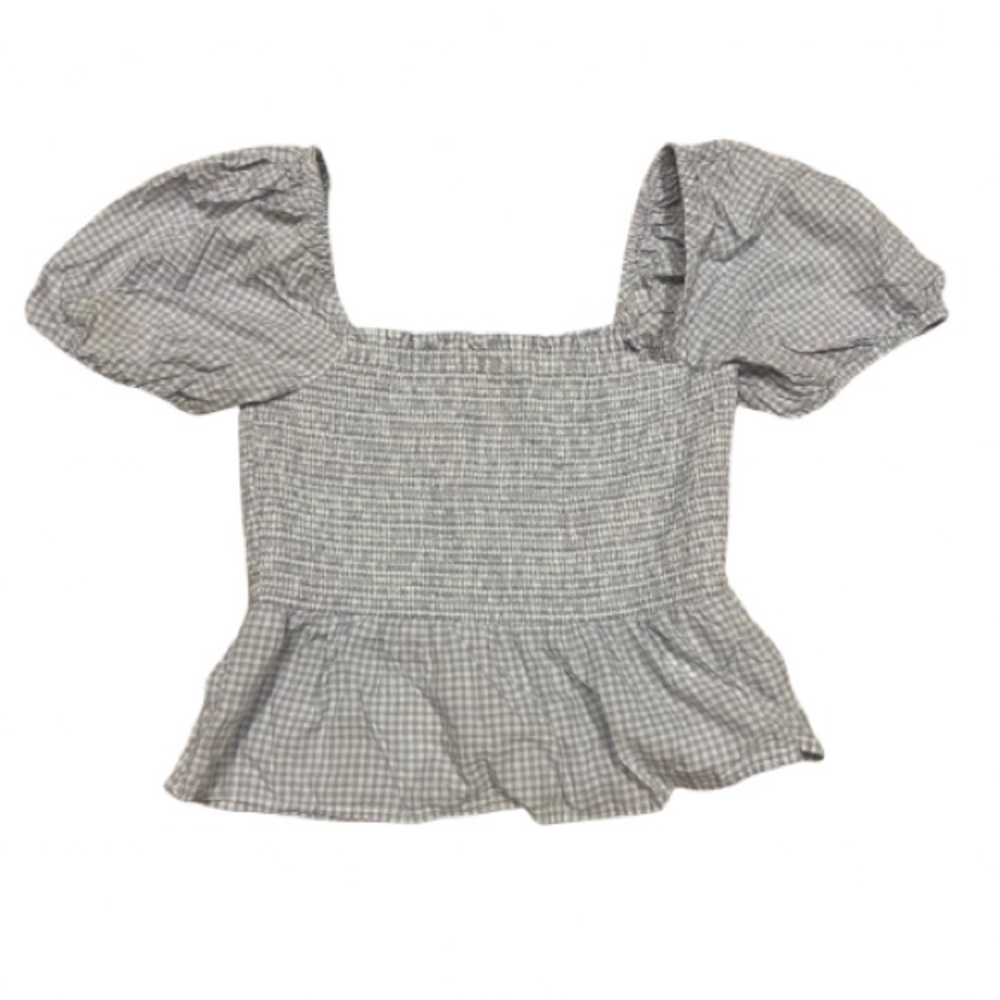 J. Crew | blue gingham top